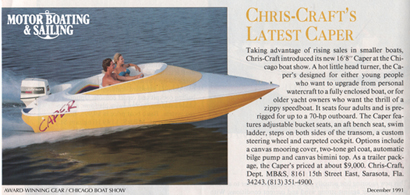 Motor Boating & Sailing | Chris Craft Caper